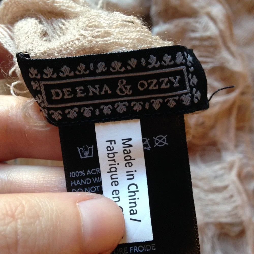 Urban Outfitters Deena & Ozzy Tan Circle Scarf